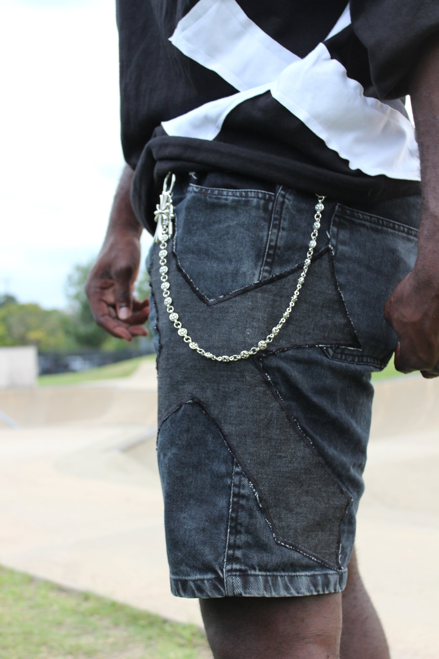 GS BLACK WASH JORTS