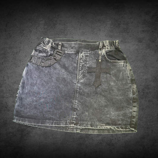 GIFTED GIRLS DENIM SKIRT - BLACK WASH
