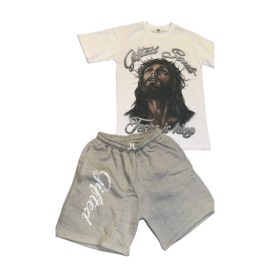 Jesus is King Set Grey